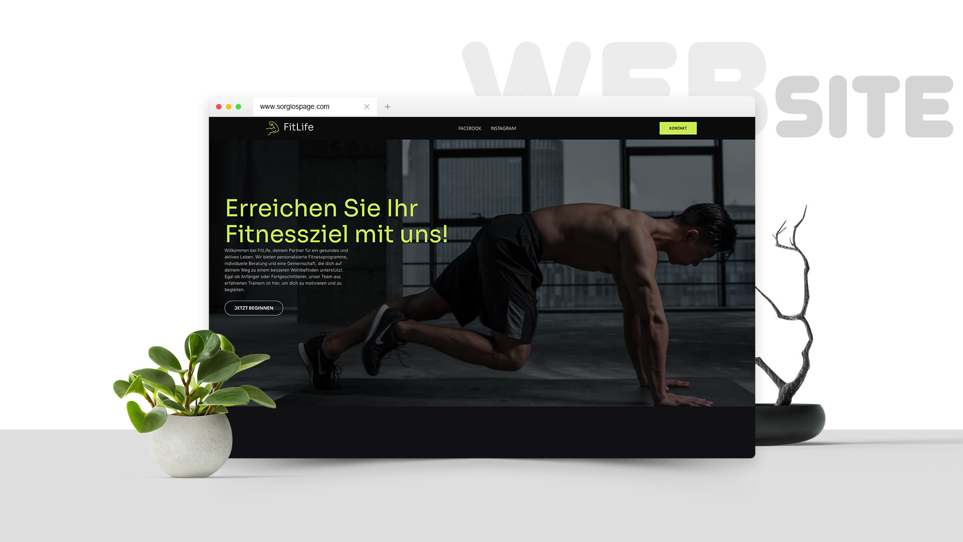 FitLife - Seite für Fitnessunternehmen