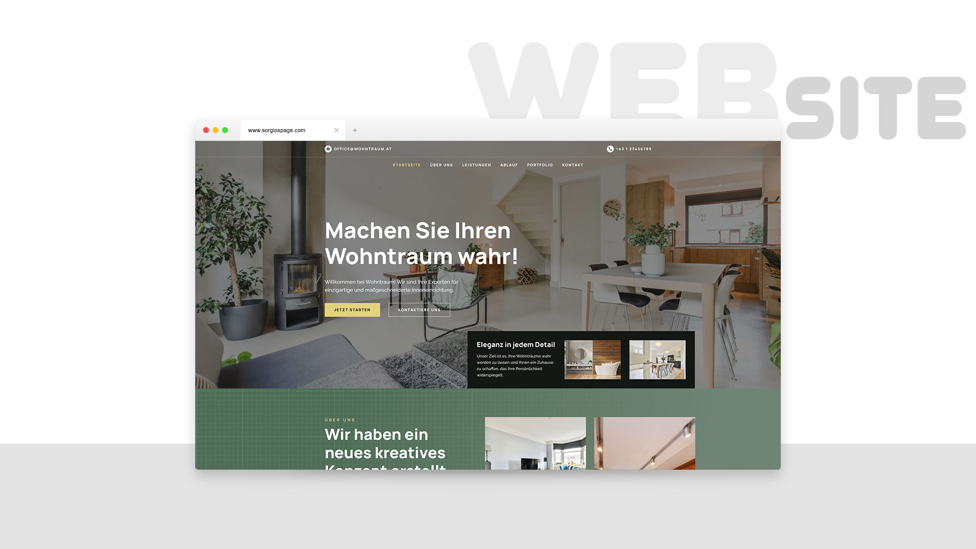 WohnTraum - Seite für Architekturunternehmen