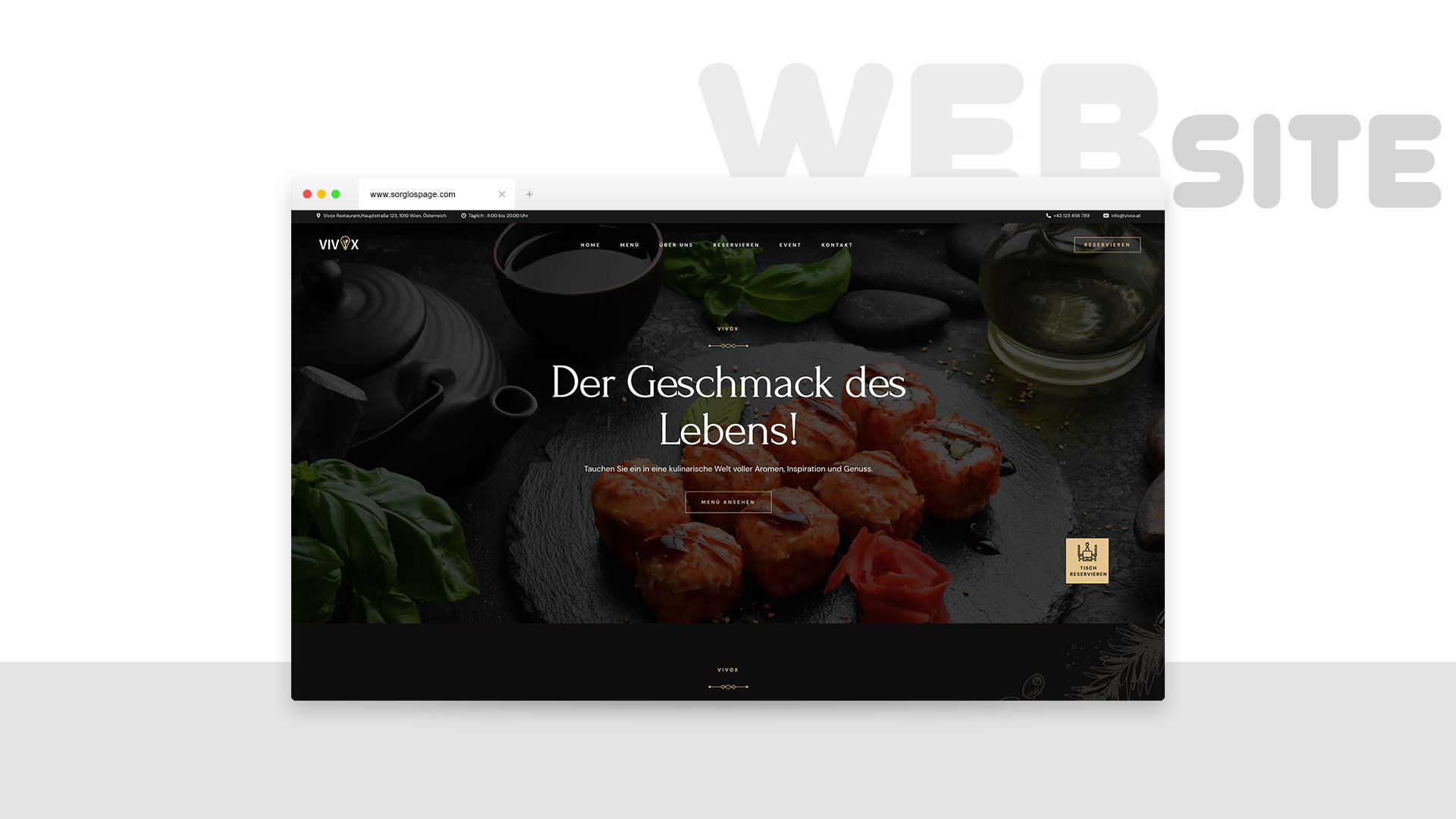 Vivox - Seite für Gastronomieunternehmen