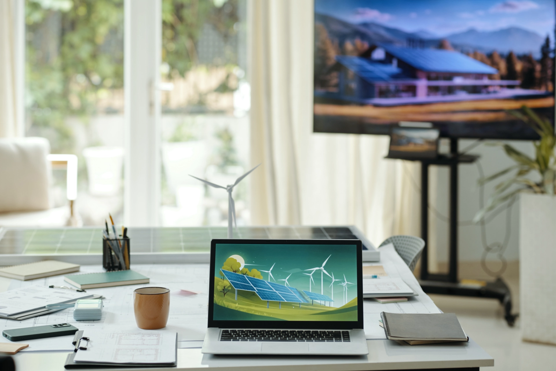Sorglos Page GmbH aus Wels Kunde nutzt eine professionelle Unternehmenswebsite am Laptop