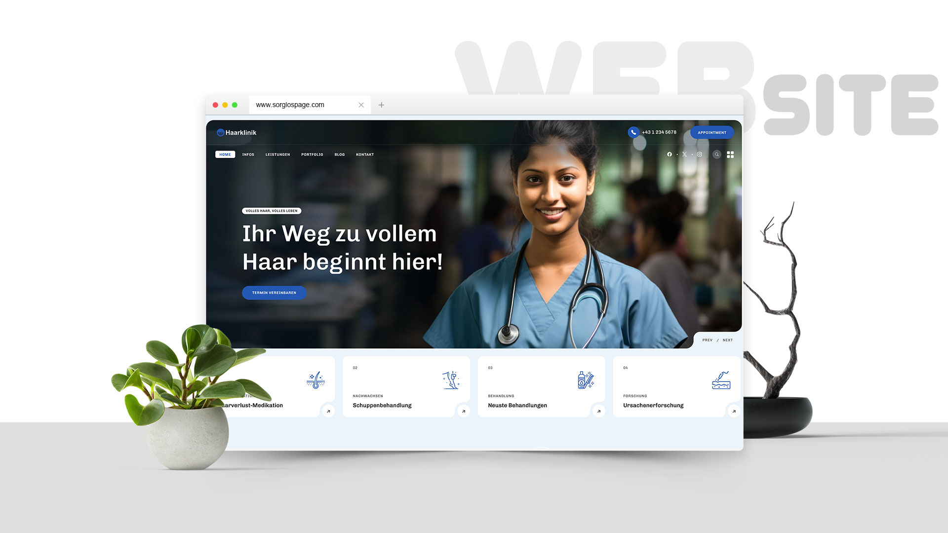Sorglos Page GmbH aus Wels Haarklinik - Seite für Klinikunternehmen