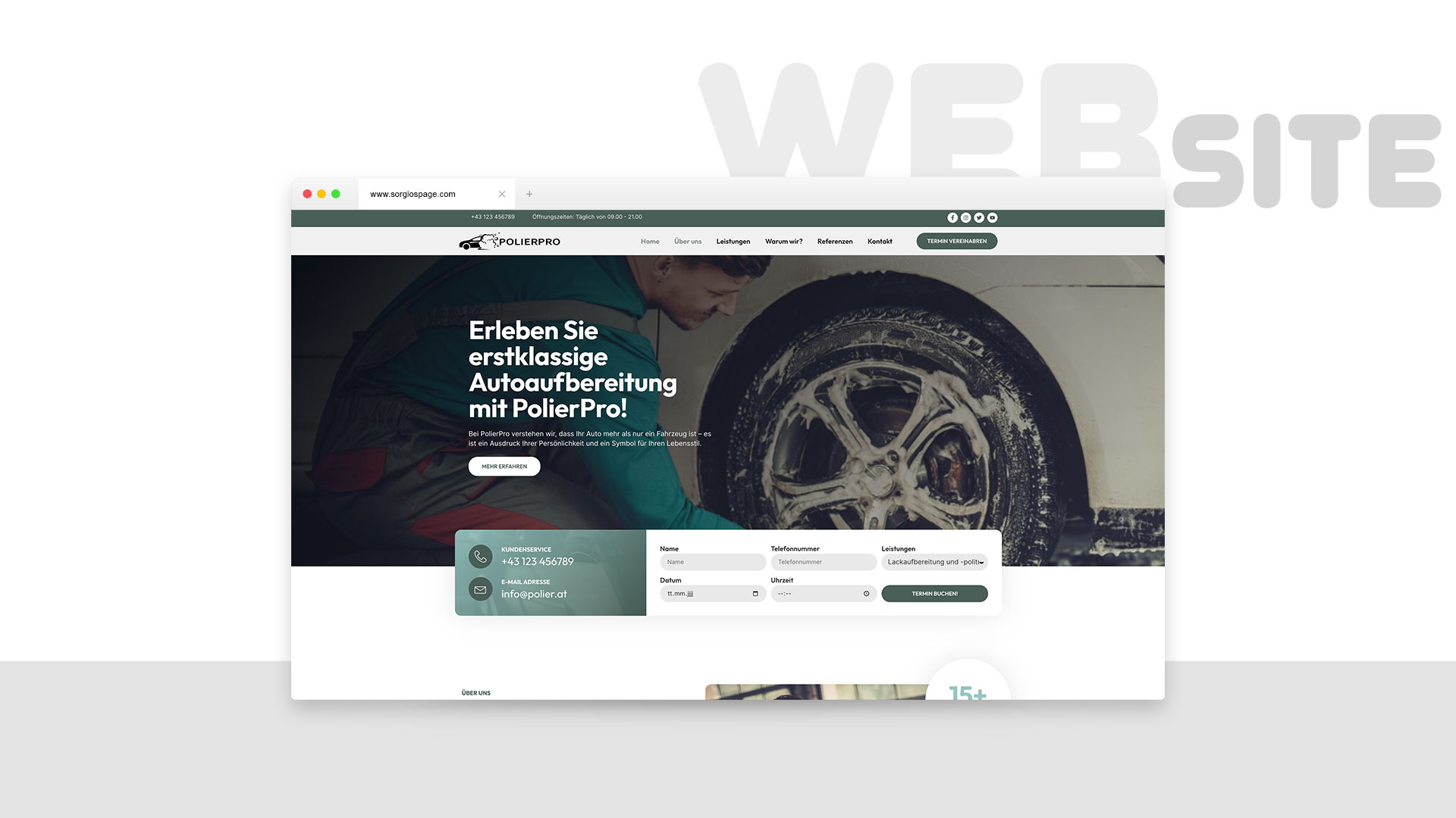 Sorglos Page GmbH aus Wels PolierPro - Seite für Aufbereitungsunternehmen