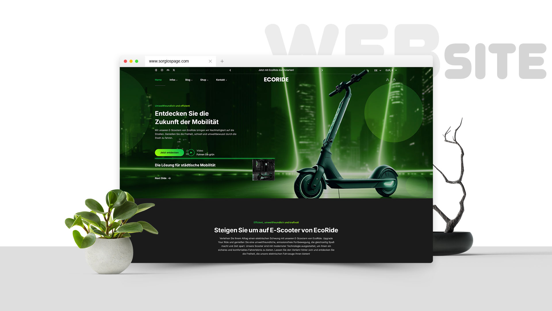 Sorglos Page GmbH aus Wels Ecoride - Onlineshop für Ecoscooter