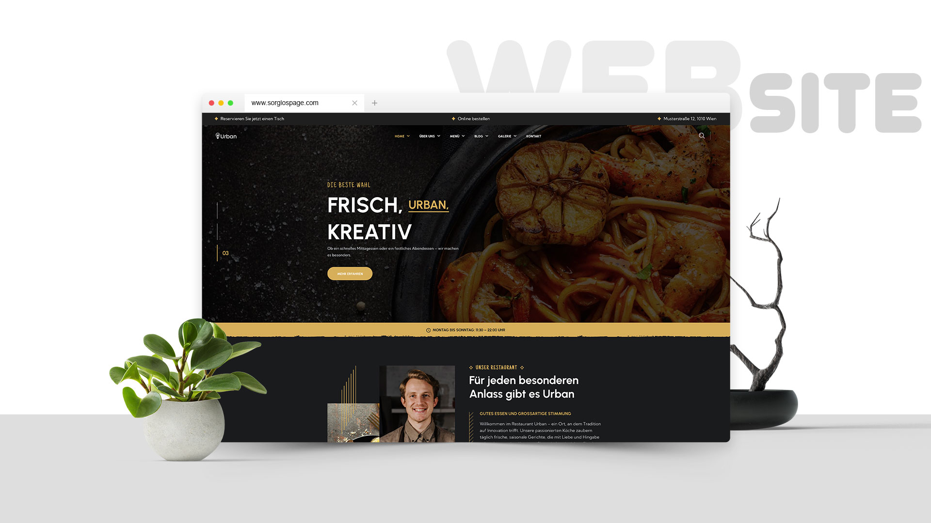 Sorglos Page GmbH aus Wels Restaurant Urban - Seite für Gastronomieunternehmen