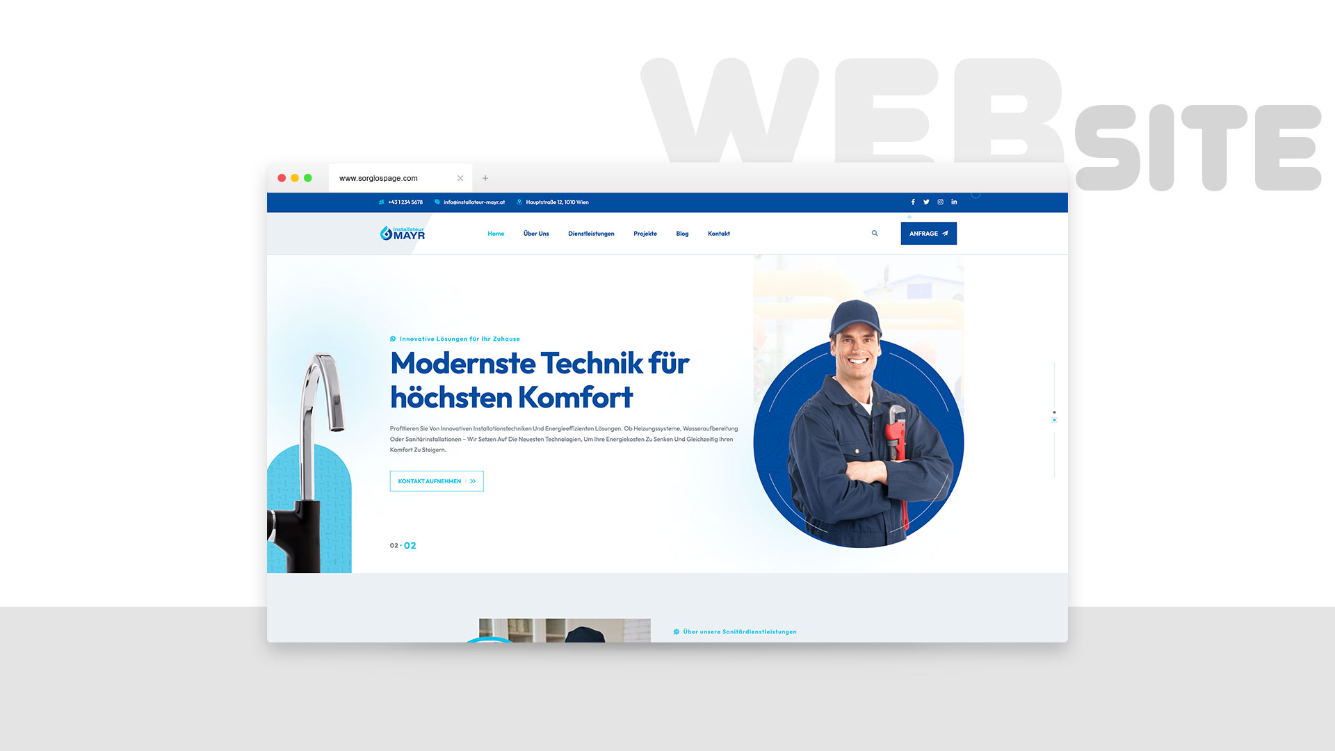 Installateur Mayr - Seite für Installationsunternehmen