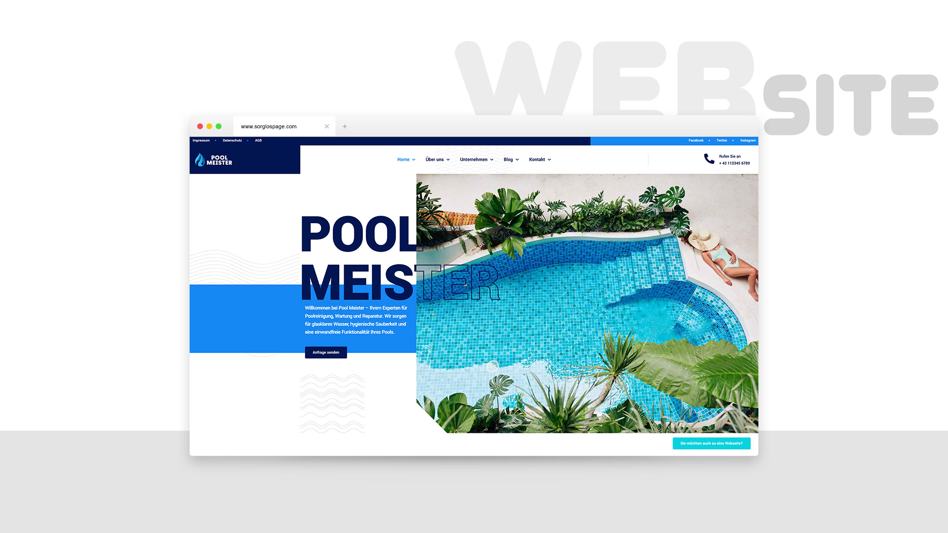 Pool Meister - Seite für Poolserviceunternehmen