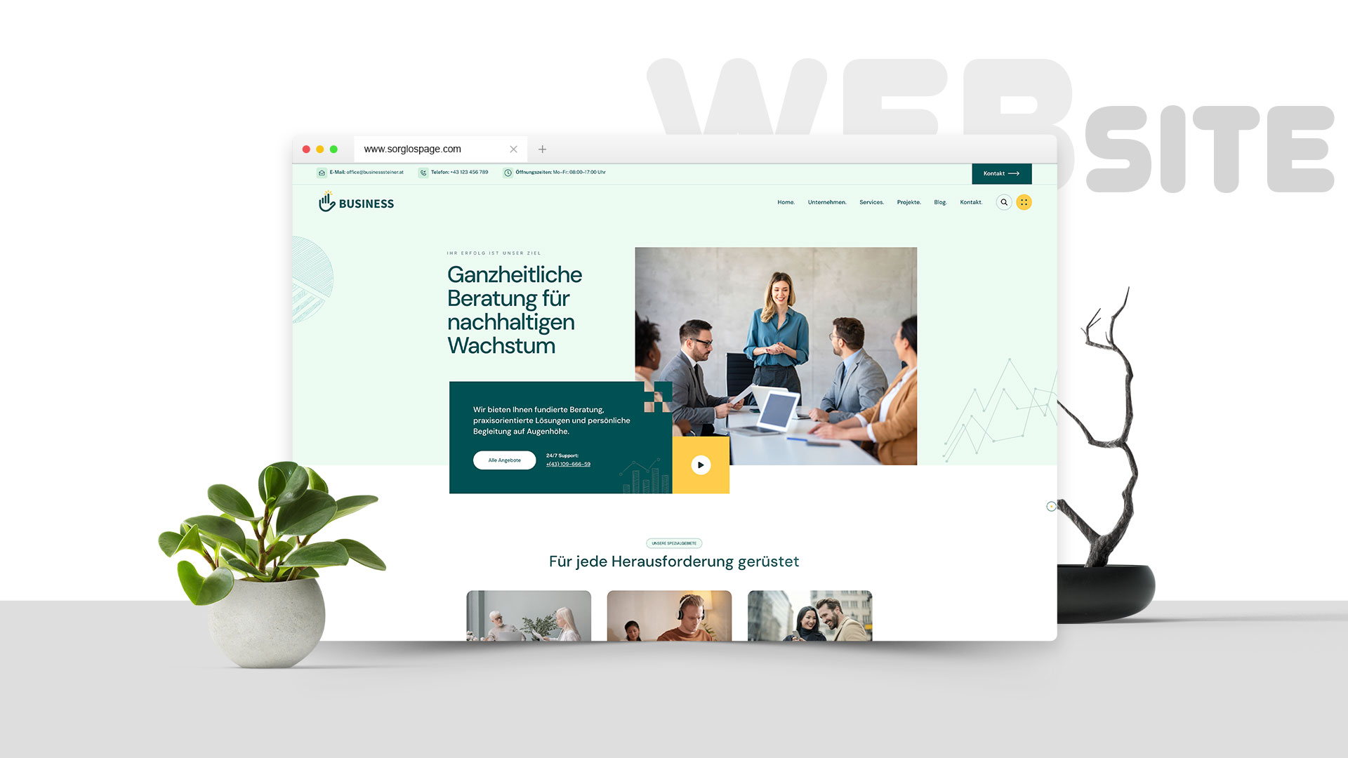 Sorglos Page GmbH aus Wels Business Steiner - Seite für Beratungsunternehmen