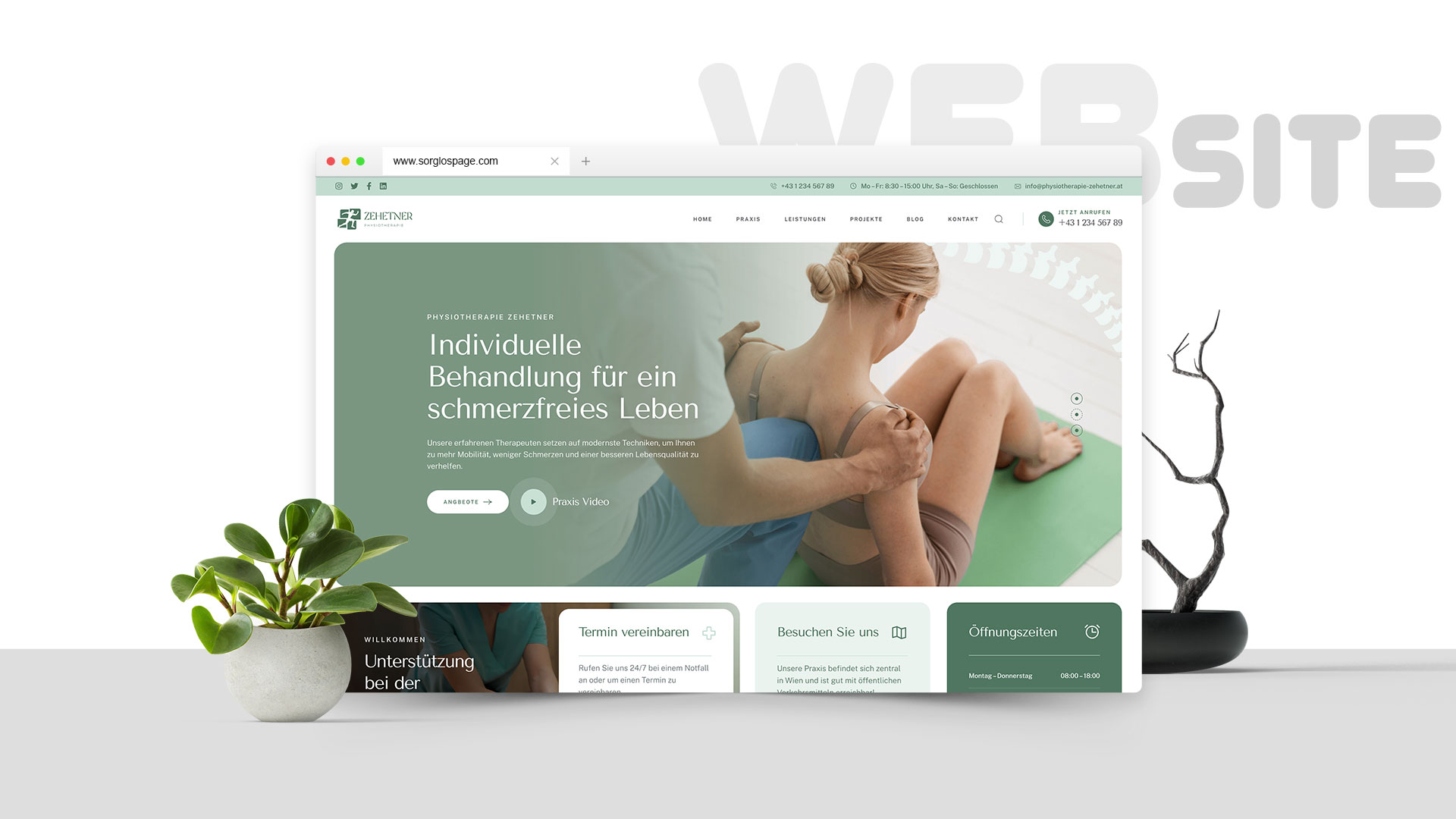 Physiotherapie Zehetner - Seite für Therapieunternehmen